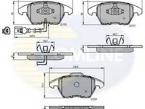 Колодки гальмівні дискові, комплект COMLINE CBP11224 на VW PASSAT (362)