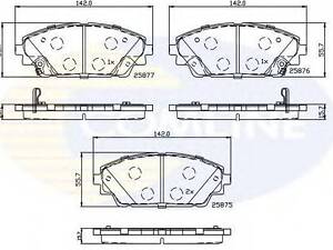 Колодки гальмівні дискові, комплект COMLINE CBP32242 на MAZDA AXELA (BM)