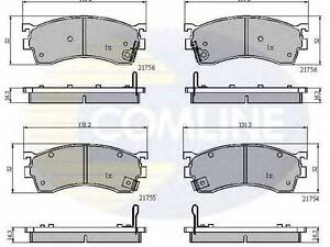 Колодки гальмівні дискові, комплект COMLINE CBP3326 на MAZDA MX-6 (GE)