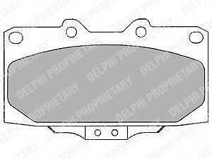 Колодки гальмівні дискові, комплект DELPHI LP1020 на NISSAN 200 SX купе (S14)