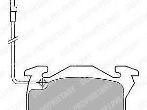 Колодки гальмівні дискові, комплект DELPHI LP490 на RENAULT SUPER 5 (B/C40_)