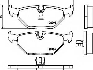 Колодки дисковые тормозные, комплект EBC BRAKES DP4690R на BMW 3 седан (E30)