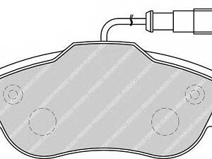 Колодки гальмівні дискові, комплект FERODO FDB1945 на FIAT PANDA (169)