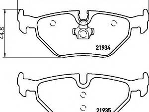 Колодки гальмівні дискові, комплект HELLA PAGID 8DB355008761 на BMW 3 седан (E46)