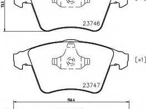 колодки тормозные дисковые комплект HELLA PAGID 8DB355011171 на VW KOMBI/CARAVELLE V автобус (7HB, 7HJ, 7EB, 7EJ, 7EF)