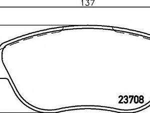 Колодки гальмівні дискові, комплект HELLA PAGID 8DB355011331 на FIAT DOBLO Cargo (223)