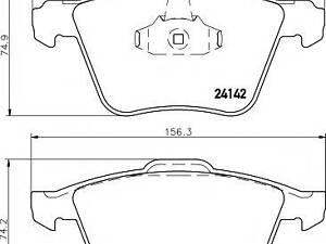 Колодки гальмівні дискові, комплект HELLA PAGID 8DB355013001 на VOLVO V60