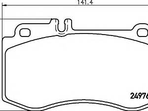 Колодки гальмівні дискові, комплект HELLA PAGID 8DB355014821 на MERCEDES-BENZ E-CLASS седан (W212)