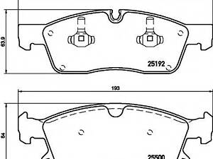 Колодки гальмівні дискові, комплект HELLA PAGID 8DB355019701 на MERCEDES-BENZ M-CLASS (W166)