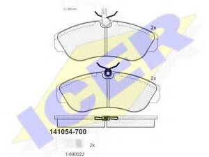 Колодки тормозные дисковые, комплект ICER 141054700 на PEUGEOT BOXER автобус (230P)