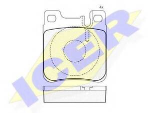 Колодки гальмівні дискові, комплект ICER 180976 на MERCEDES-BENZ E-CLASS седан (W124)