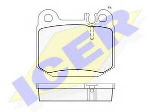 Колодки гальмівні дискові, комплект ICER 181391 на MERCEDES-BENZ M-CLASS (W163)