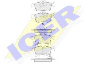 Колодки гальмівні дискові, комплект ICER 181592 на VAUXHALL MERIVA Mk II (B)