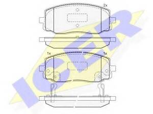 Колодки гальмівні дискові, комплект ICER 181709 на HYUNDAI i10 (PA)