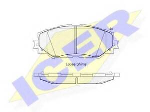 Колодки гальмівні дискові, комплект ICER 181760 на TOYOTA IST (NSP1_, NLP1_, ZSP1_, NCP11_)