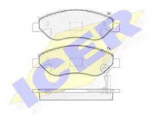 Колодки гальмівні дискові, комплект ICER 181850 на OPEL CORSA D