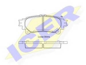 Колодки гальмівні дискові, комплект ICER 181983 на LEXUS RX (GYL1_, GGL15, AGL10)