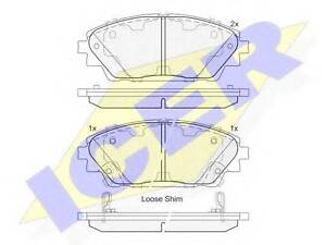 Колодки гальмівні дискові, комплект ICER 182171 на MAZDA AXELA (BM)