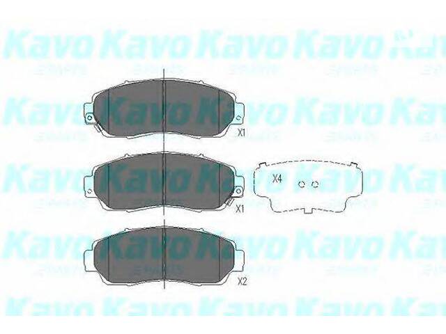 Колодки тормозные дисковые, комплект KAVO PARTS KBP2046 HONDA CR-V IV (RM, RE)