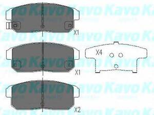 Колодки гальмівні дискові, комплект KAVO PARTS KBP4547 на MAZDA RX 8 (SE17)