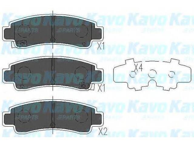 Колодки тормозные дисковые, комплект KAVO PARTS KBP6546 NISSAN PULSAR II (N13)