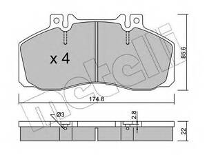 Колодки тормозные дисковые, комплект METELLI 2202670 MERCEDES-BENZ T2/L фургон/универсал