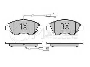 Колодки гальмівні дискові, комплект MEYLE 0252371218W на FIAT STILO (192)