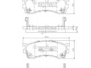 Колодки гальмівні дискові, комплект NIPPARTS J3603038 на MAZDA MX-6 (GE)