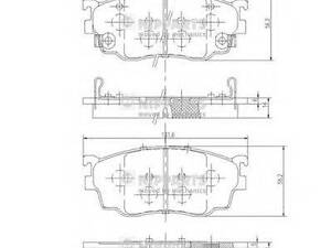 Колодки тормозные дисковые, комплект NIPPARTS J3603051 на MAZDA 626 Mk V универсал (GW)