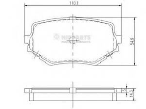 Колодки гальмівні дискові, комплект NIPPARTS J3608017 на SUZUKI SIDEKICK (ET, TA)