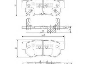 Колодки гальмівні дискові, комплект NIPPARTS J3610509 на HYUNDAI NF V (NF)