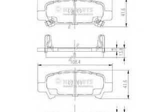 Колодки тормозные дисковые, комплект NIPPARTS J3617002 на SUBARU FORESTER (SF)