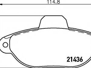 Колодки гальмівні дискові, комплект TEXTAR 2143602 на FIAT PANDA (169)