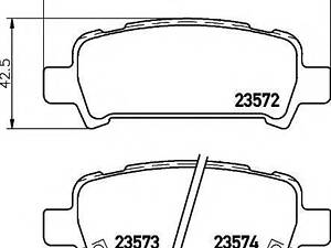 Колодки гальмівні дискові, комплект TEXTAR 2357202 на SUBARU IMPREZA седан (GC)