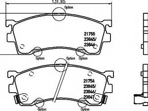 Колодки гальмівні дискові, комплект TEXTAR 2384504 на MAZDA MX-6 (GE)