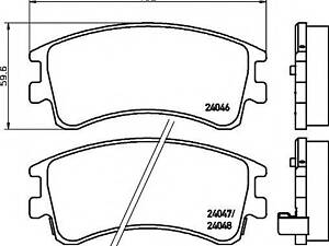 Колодки тормозные дисковые, комплект TEXTAR 2404601 MAZDA ATENZA Наклонная задняя часть (GG)