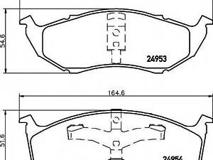 Колодки гальмівні дискові, комплект TEXTAR 2495301 на CHRYSLER VOYAGER Mk II (GS)