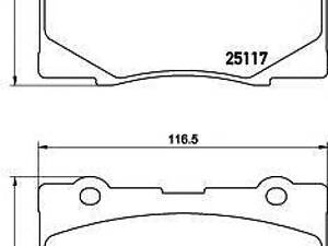 Колодки гальмівні дискові, комплект TEXTAR 2511701 на HONDA LEGEND IV (KB_)