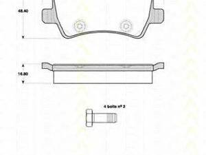 Колодки гальмівні дискові, комплект TRISCAN 811010564 на FORD GALAXY (WA6)