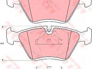 Колодки тормозные дисковые, комплект TRW GDB1355 на AUDI 500 (44, 44Q, C3)