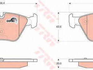 Колодки гальмівні дискові, комплект TRW GDB1531 на BMW X3 (E83)