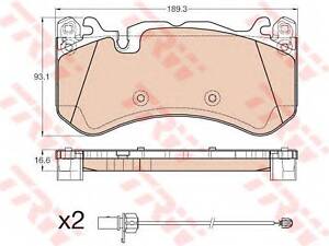 Колодки тормозные дисковые, комплект TRW GDB1977 AUDI A6 Avant (4F5, C6)