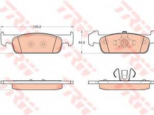 Колодки тормозные дисковые, комплект TRW GDB2018 на DACIA SANDERO II
