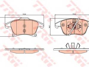 Колодки тормозные дисковые, комплект TRW GDB2075 на FORD FUSION (JU_)