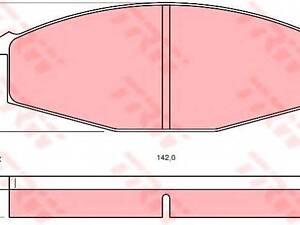 Колодки гальмівні дискові, комплект TRW GDB251 на NISSAN CARAVAN автобус (E24)