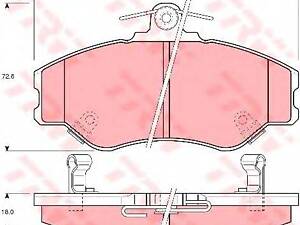 Колодки тормозные дисковые, комплект TRW GDB3089 на HYUNDAI H100/GRACE автобус (P)