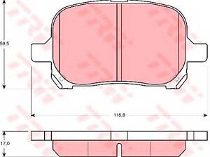 Колодки тормозные дисковые, комплект TRW GDB3152 LEXUS ES седан (F1, F2)