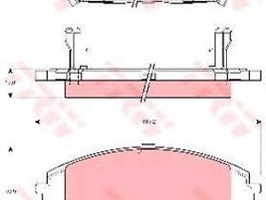 Колодки тормозные дисковые, комплект TRW GDB3250 на HONDA S2000 (AP)