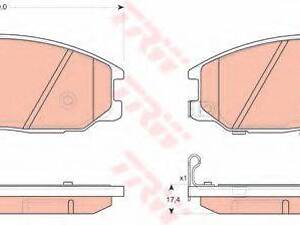 Колодки тормозные дисковые, комплект TRW GDB3297 HYUNDAI SANTA FÉ I (SM)