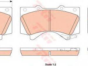 Колодки гальмівні дискові, комплект TRW GDB3524 на LEXUS LX (URJ201)